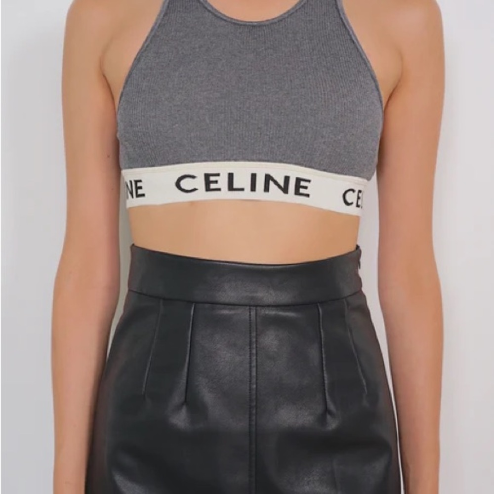Celine Gray Crop Top
